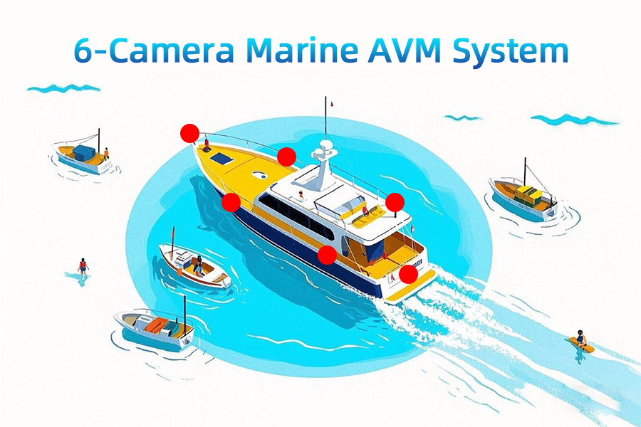Verbesserte Sicherheit auf See mit einem 6-Kamera-Marine-AVM-System