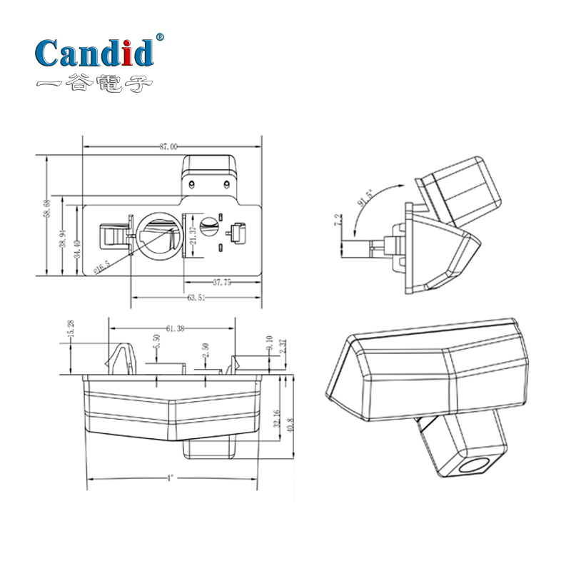 OEM-kundenspezifische Rückfahrkamera für Toyota RAV4